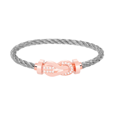 [AuraEcho]CHANCE LARGE 8 FIGURE BUCKLE HALF DIAMOND BRACELET ROSE GOLD