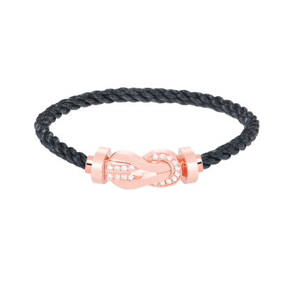 [AuraEcho]CHANCE LARGE 8 FIGURE BUCKLE HALF DIAMOND BRACELET ROSE GOLD