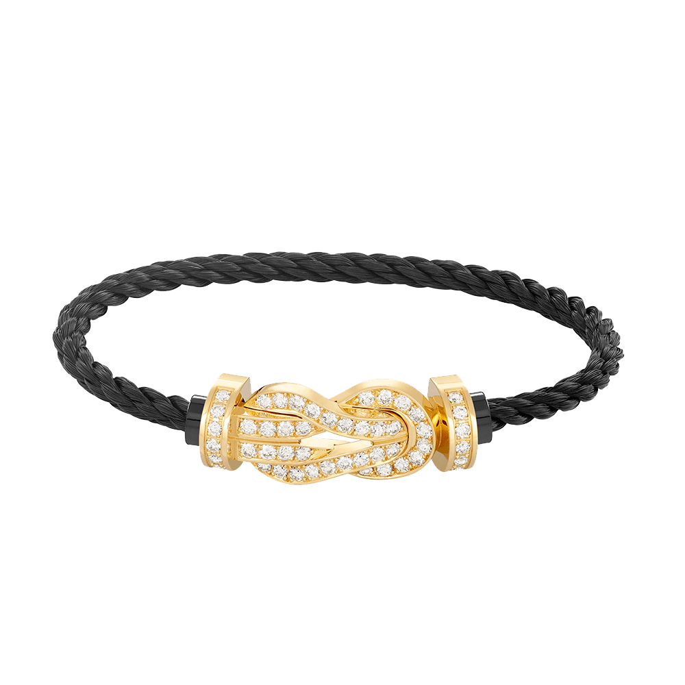 [AuraEcho]CHANCE LARGE 8 FIGURE BUCKLE FULLDIAMOND BRACELET GOLD
