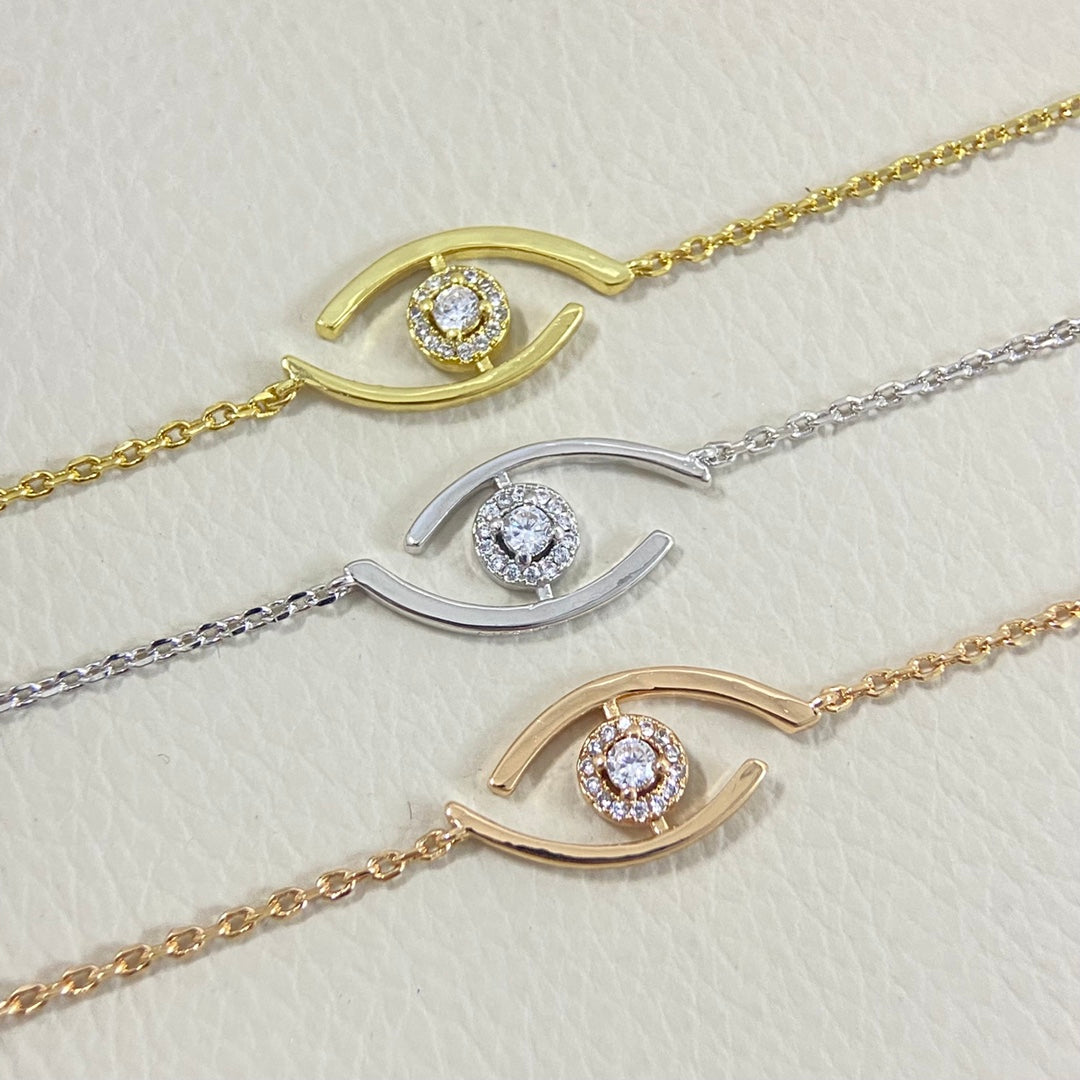 [AuraEcho]Lucky Eye Pave-Set Diamond Bracelet