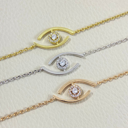 [AuraEcho]Lucky Eye Pave-Set Diamond Bracelet