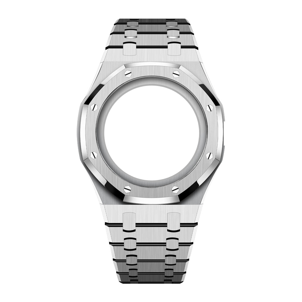 [AuraEcho]Royal Oak Pop Exclusive Steel Case & Strap Full‑wrap Embedded Watch Band (AP6013A)
