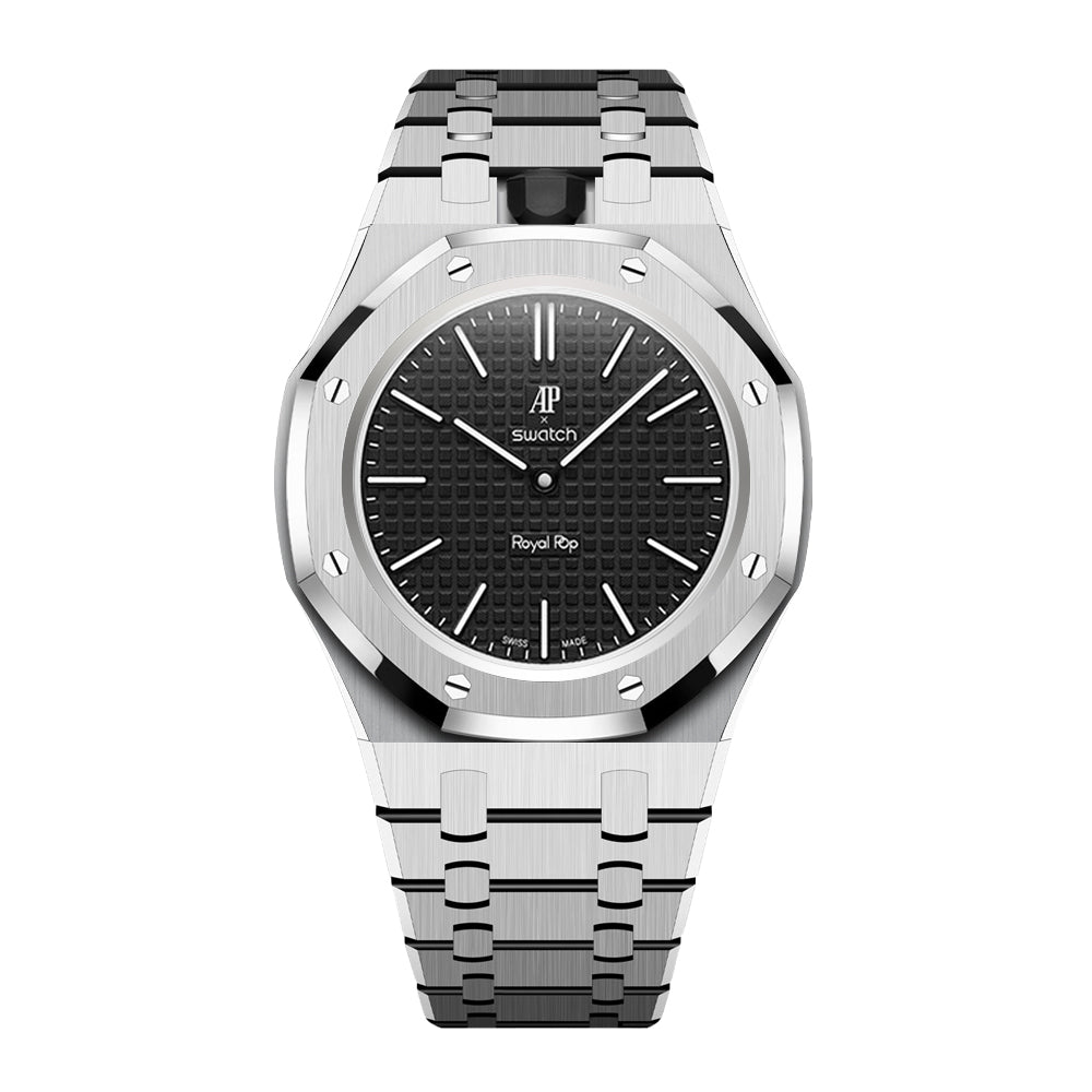 [AuraEcho]Royal Oak Pop Exclusive Steel Case & Strap Full‑wrap Embedded Watch Band (AP6013A)