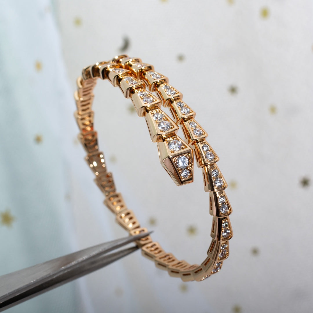 [AuraEcho]SERPENTI BRACELET 6.8MM PINK GOLD DIAMOND