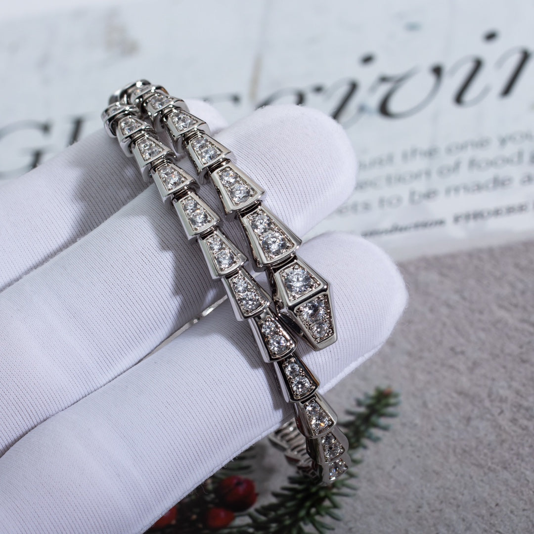 [AuraEcho]SERPENTI BRACELET 6MM SILVER DIAMOND