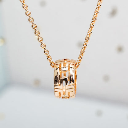[AuraEcho]PARENTESI NECKLACE PINK GOLD