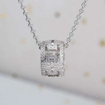 [AuraEcho]PARENTESI NECKLACE SILVER DIAMOND
