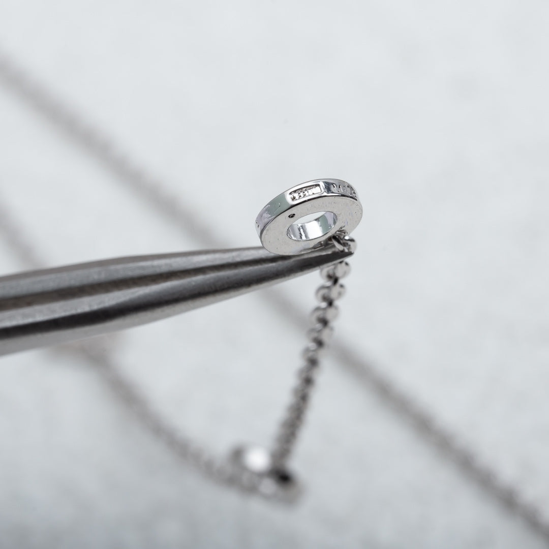 [AuraEcho]PARENTESI NECKLACE SILVER DIAMOND