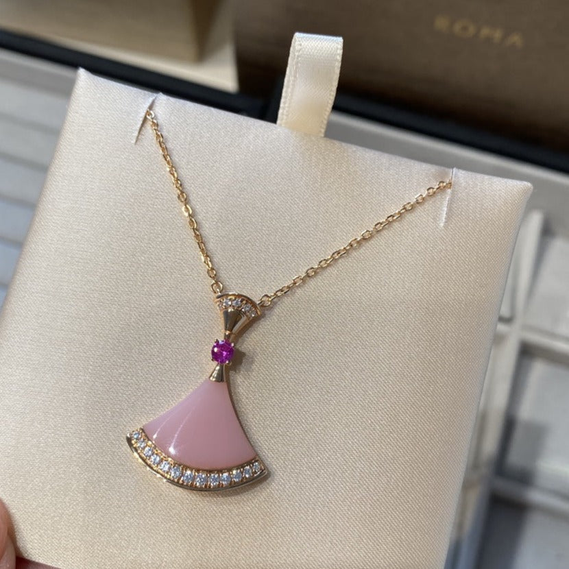 [AuraEcho]DREAM NECKLACE PINK OPAL
