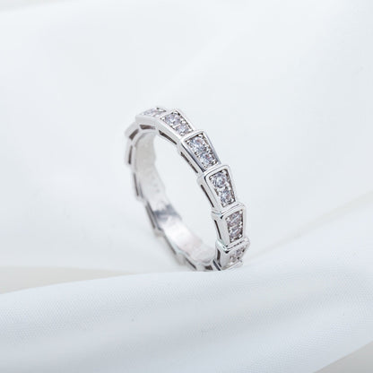 [AuraEcho]SERPENTI RING SILVER DIAMOND PAVED 3MM