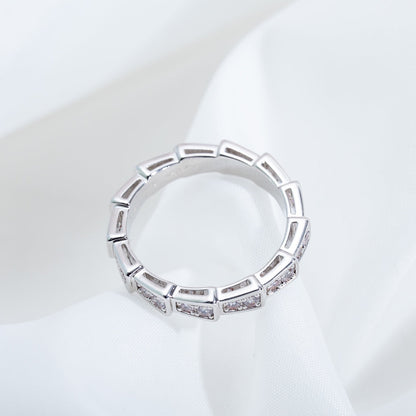 [AuraEcho]SERPENTI RING SILVER DIAMOND PAVED 3MM
