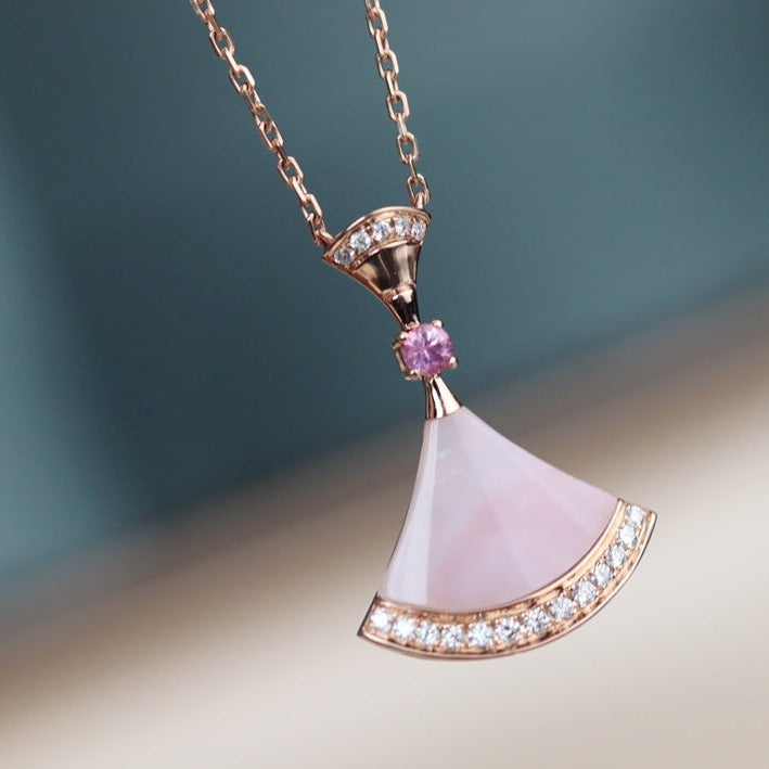[AuraEcho]DREAM NECKLACE PINK MOP DIAMOND