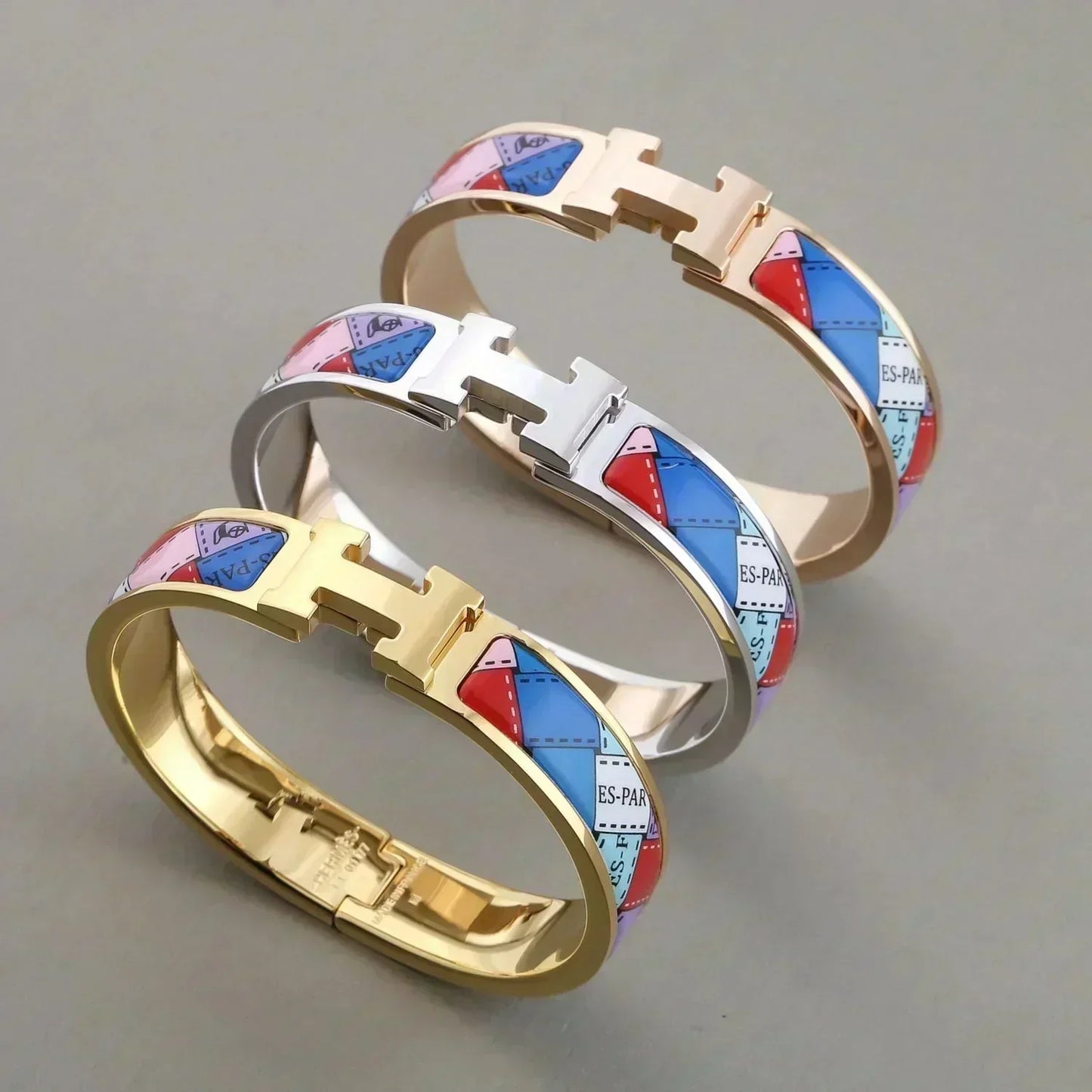 [AuraEcho]H BRACELET DOTTED BORDER 12MM