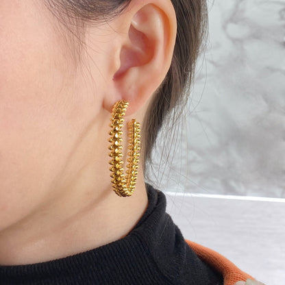 [AuraEcho]CLASH HOOP EARRINGS