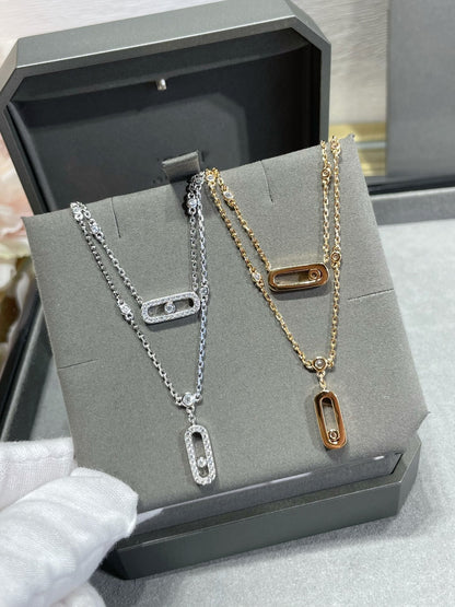 [AuraEcho]MOVE 2 ROW DIAMOND NECKLACE