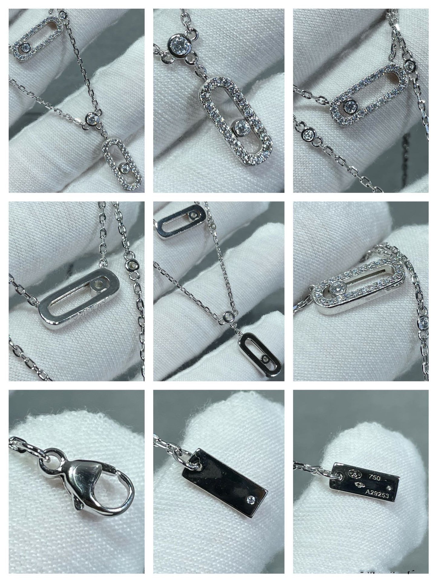 [AuraEcho]MOVE 2 ROW DIAMOND NECKLACE