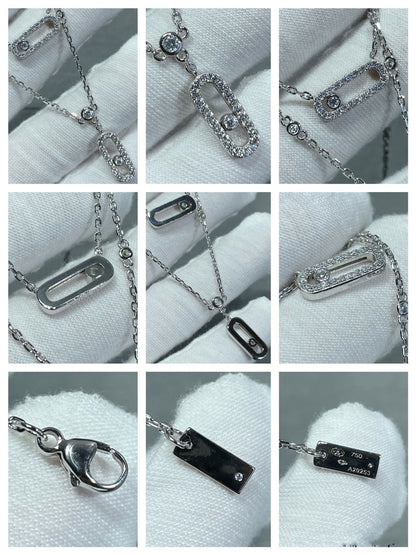 [AuraEcho]MOVE 2 ROW DIAMOND NECKLACE