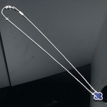 [AuraEcho]CLOVER PIETERSITE SILVER LONG NECKLACE