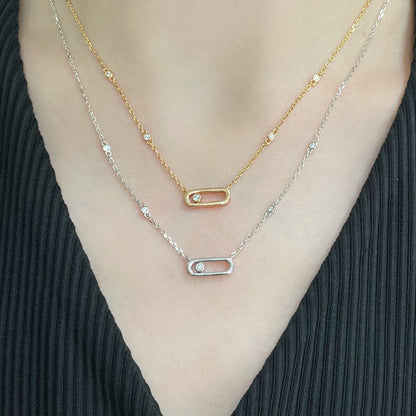 [AuraEcho]MOVE UNO DIAMOND NECKLACE