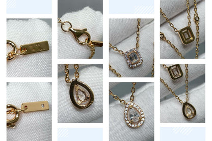 [AuraEcho]MY TWIN 2 ROW DIAMOND NECKLACE
