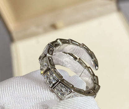 [AuraEcho]SERPENTI RING SILVER DIAMOND PAVED