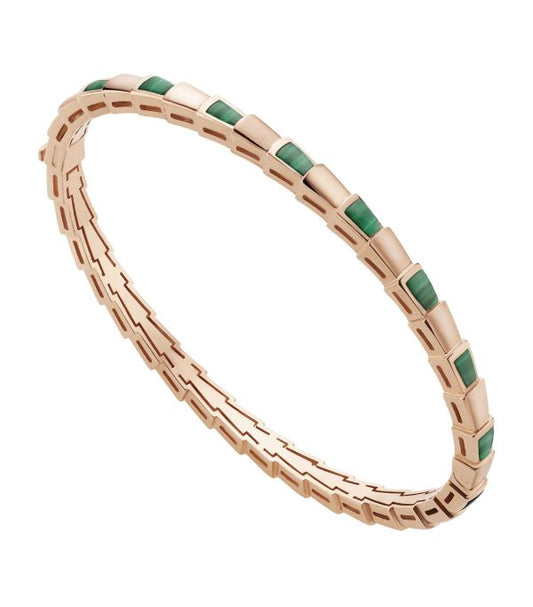 [AuraEcho]SERPENTI BRACELET PINK GOLD MALACHITE