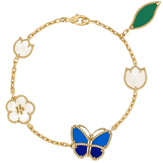 [AuraEcho]LUCKY SPRING BUTTERFLY 5 MOTIF BRACELET