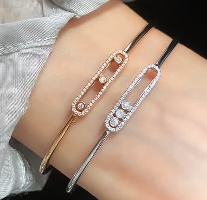 [AuraEcho]Move Pavé Diamond Bangle Bracelet M