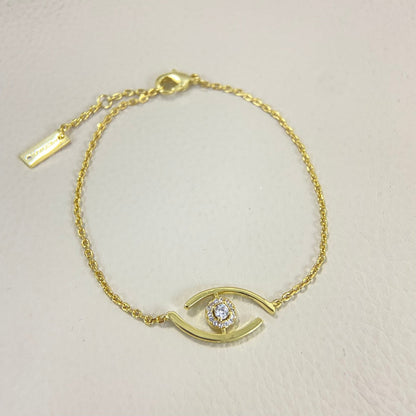 [AuraEcho]Lucky Eye Pave-Set Diamond Bracelet