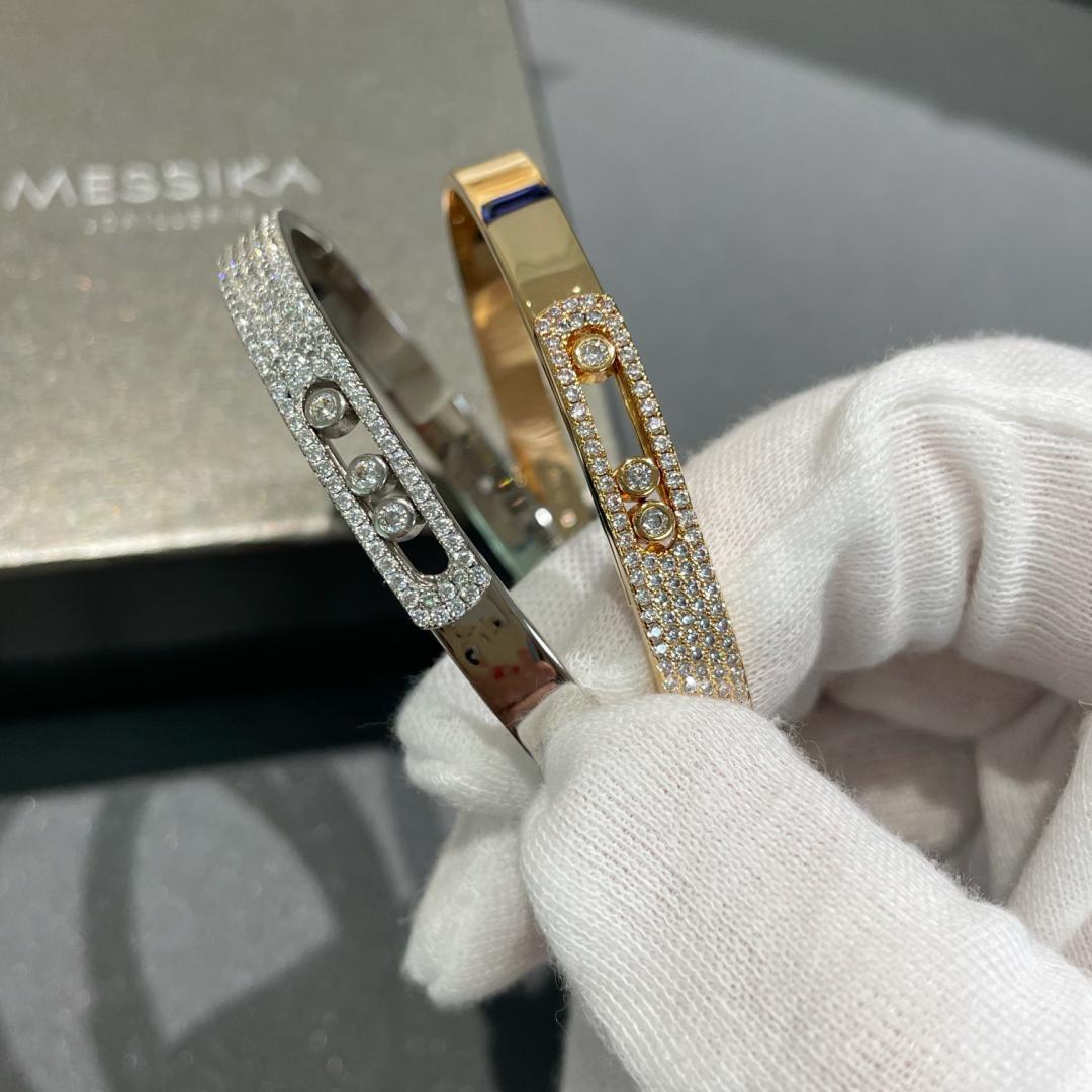 [AuraEcho]Move Noa Rose Gold Pavé Diamond Bangle Bracelet