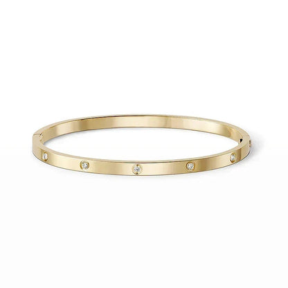 [AuraEcho] JUSTE Diamond & LOVE Diamond Bracelet Stack Set
