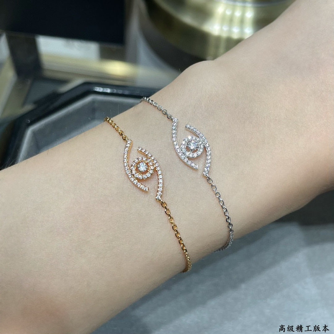 [AuraEcho]Lucky Eye Pave-Set Diamond Bracelet