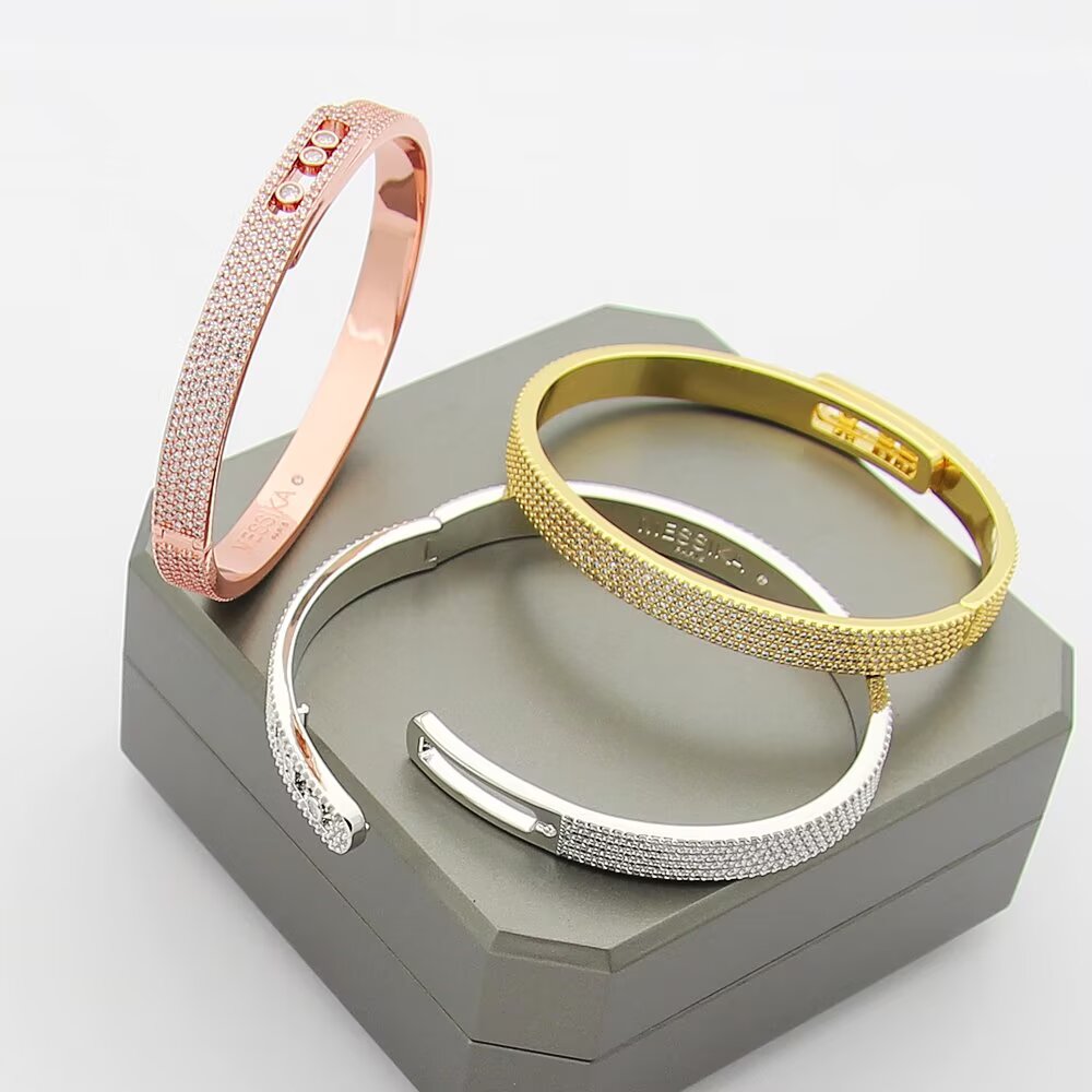 [AuraEcho]Move Noa Full Pavé Diamond Bangle Bracelet