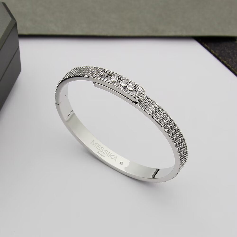 [AuraEcho]Move Noa Full Pavé Diamond Bangle Bracelet