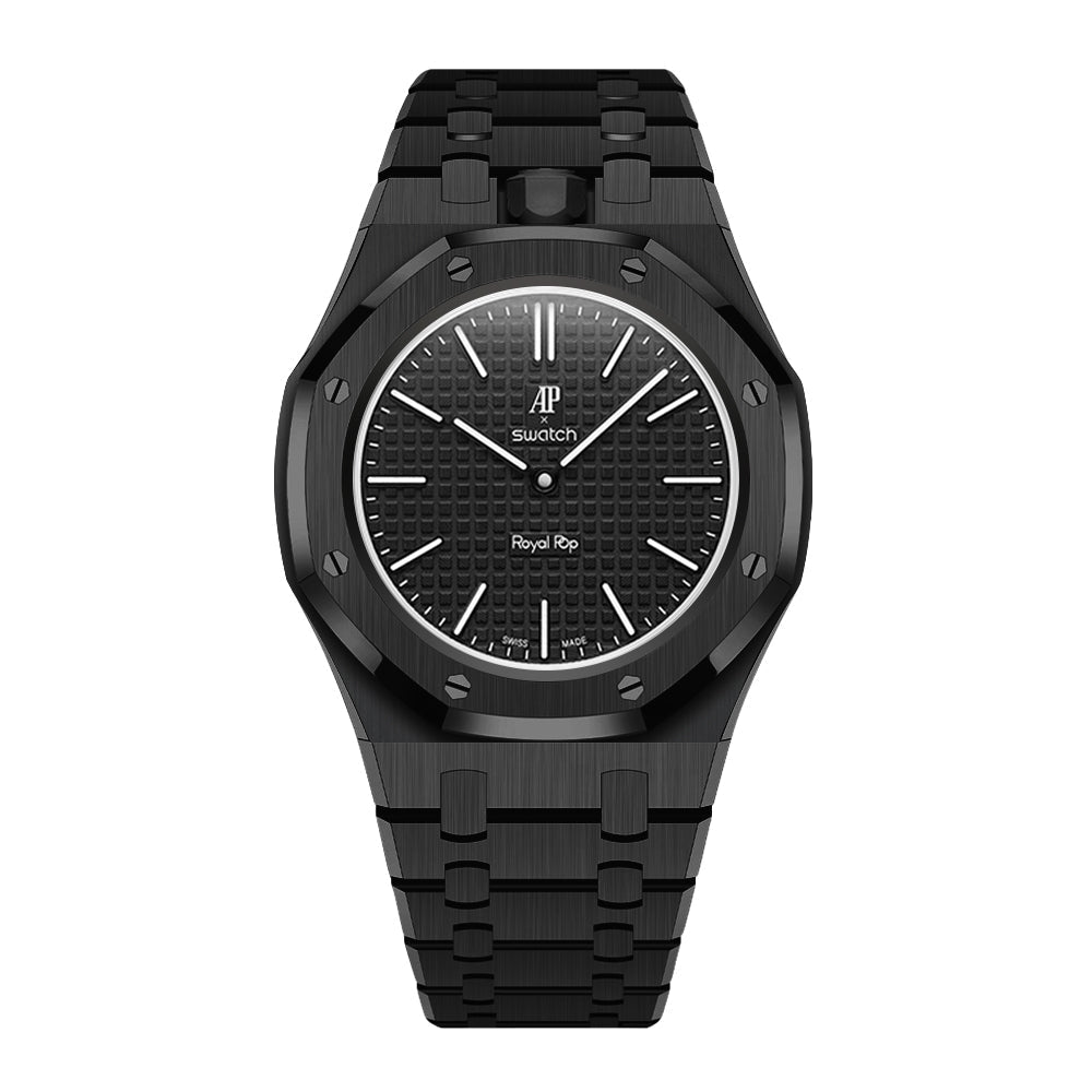 [AuraEcho]Royal Oak Pop Exclusive Steel Case & Strap Full‑wrap Embedded Watch Band (AP6013A)
