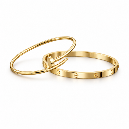 [AuraEcho] LOVE & JUSTE Classic Bracelet Stack Set