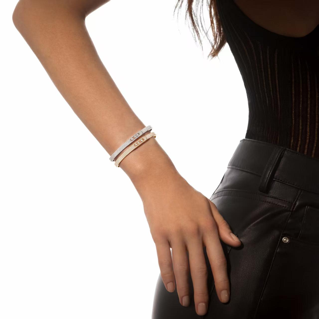 [AuraEcho]Move Noa Full Pavé Diamond Bangle Bracelet