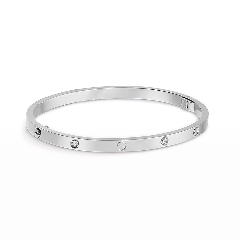 [AuraEcho]LOVE BRACELET 3.65MM 6 DIAMONDS