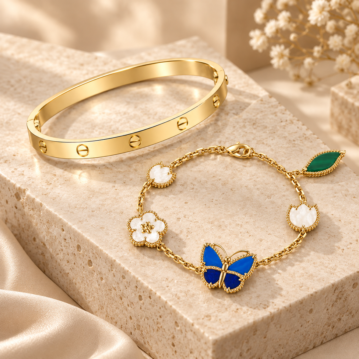 [AuraEcho]Lucky Spring & Love Bracelet Stack Set