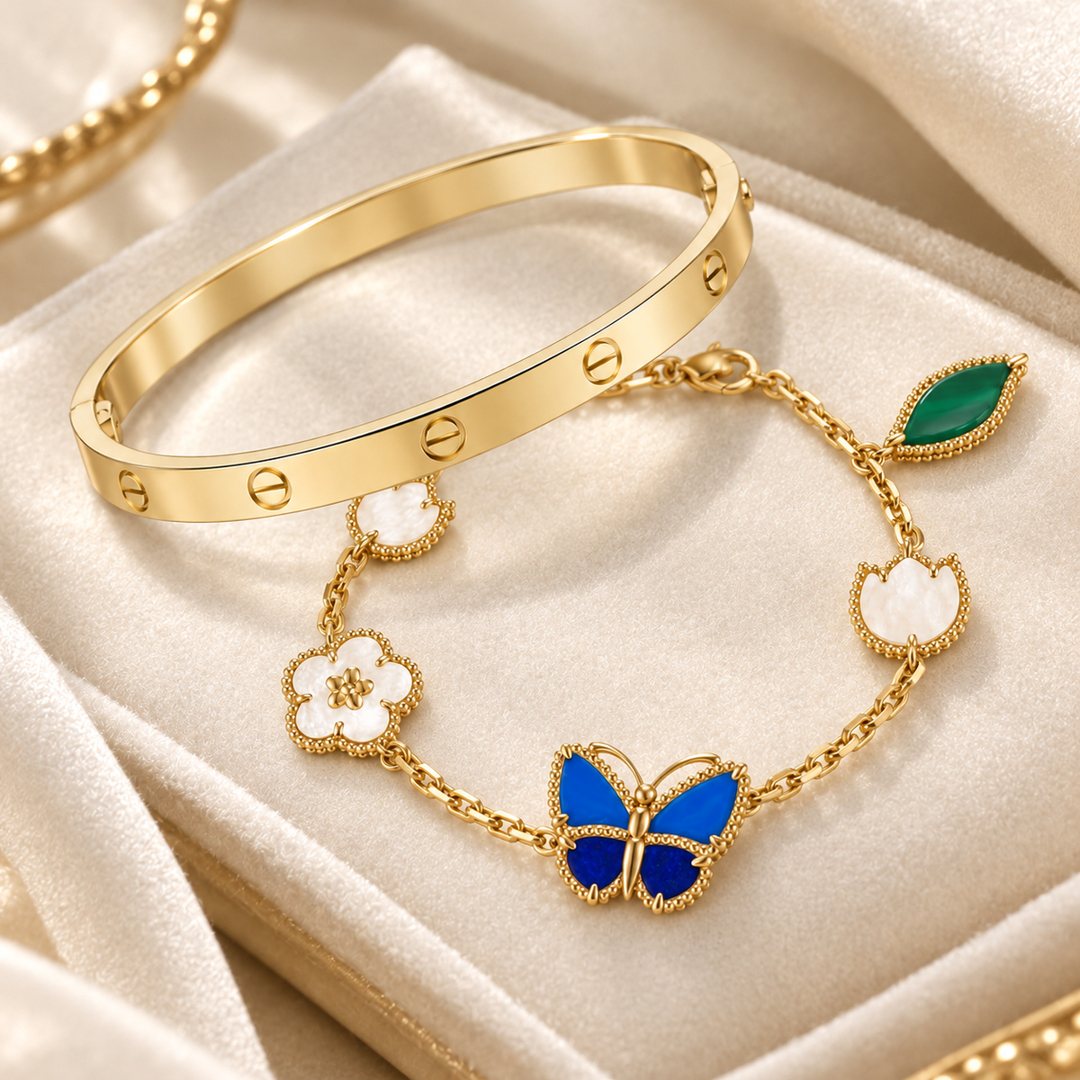 [AuraEcho]Lucky Spring & Love Bracelet Stack Set