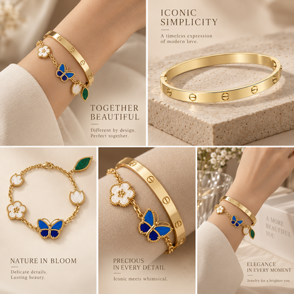 [AuraEcho]Lucky Spring & Love Bracelet Stack Set