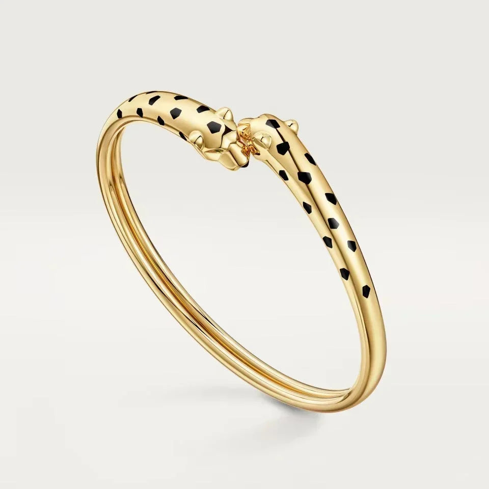 [AuraEcho] Panthère & LOVE  & JUSTE  Diamond Bracelet Stack Set