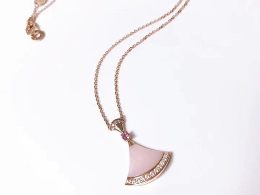 [AuraEcho]DREAM NECKLACE PINK MOP DIAMOND