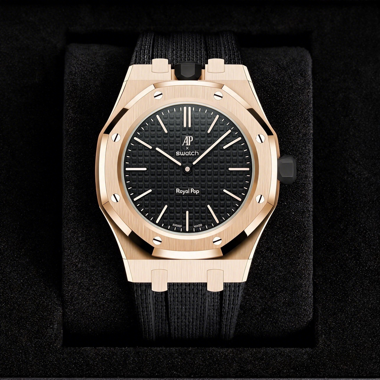 [AuraEcho]Steel Case & Fluoroelastomer Strap Full‑wrap Embedded Watch Band