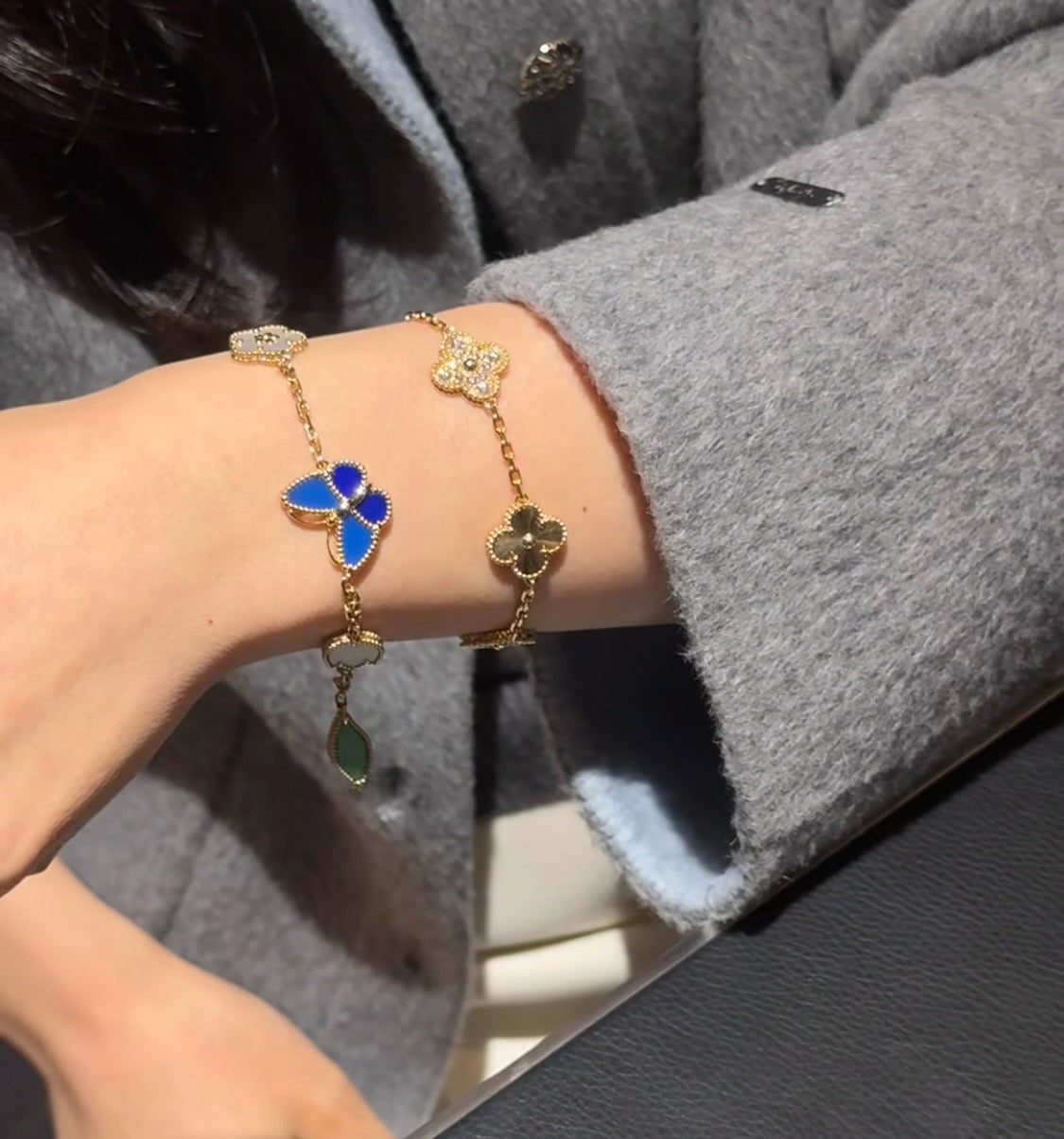[AuraEcho]LUCKY SPRING BUTTERFLY 5 MOTIF BRACELET