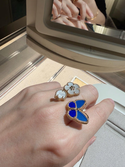 [AuraEcho]LUCKY SPRING BUTTERFLY OPEN-FACE RINGS