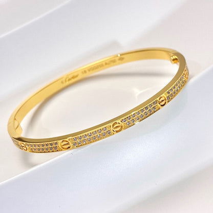 [AuraEcho] LOVE & JUSTE Baby Move Diamond Bracelet Stack Set