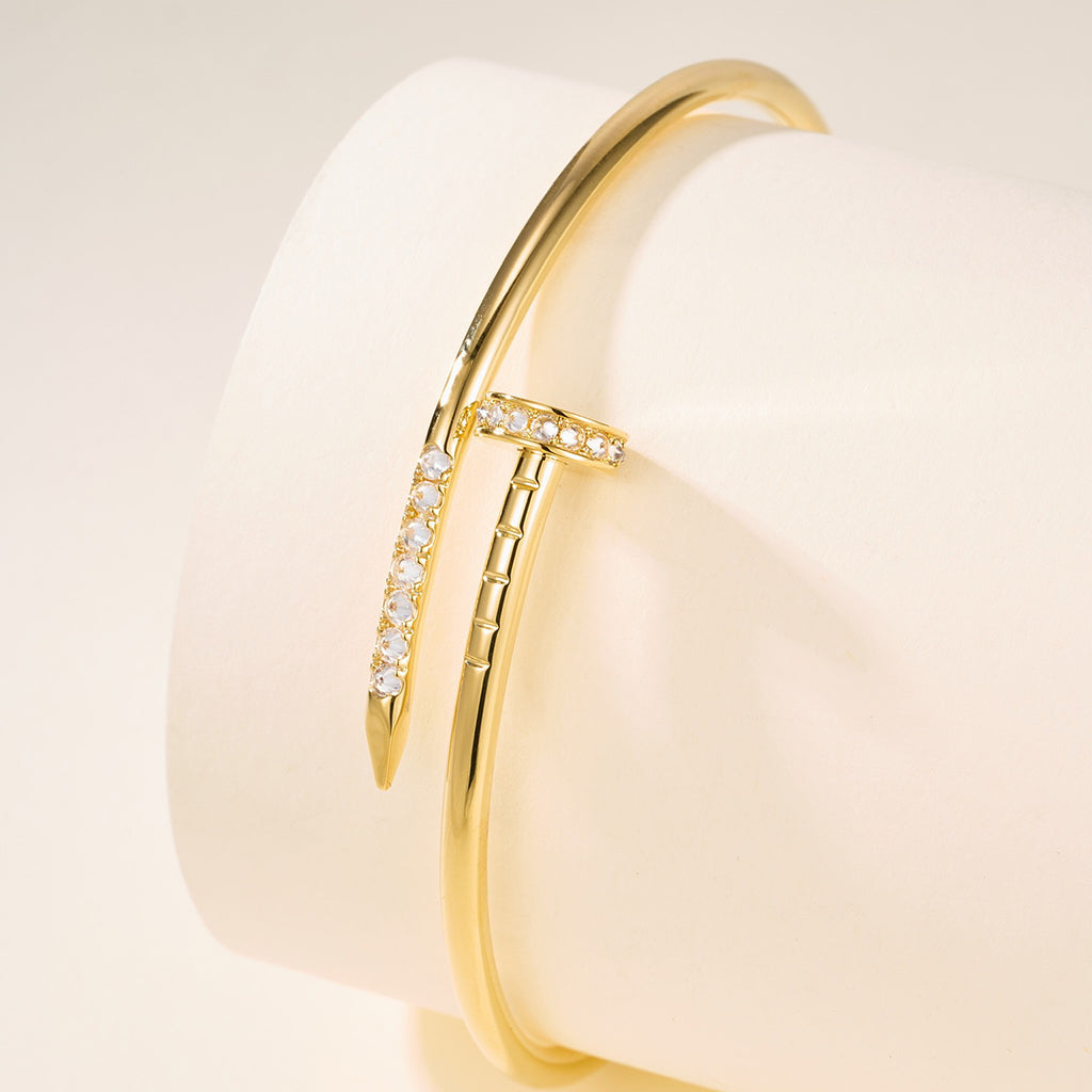 [AuraEcho] JUSTE Diamond & LOVE Diamond Bracelet Stack Set