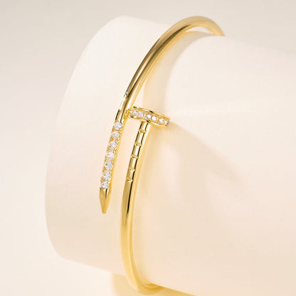 [AuraEcho] JUSTE Diamond & LOVE Diamond Bracelet Stack Set