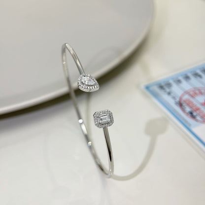 [AuraEcho]JONC FLEX MY TWIN TOI & MOI SILVER DIAMOND BRACELET